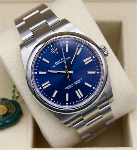 blue oyster rolex watch